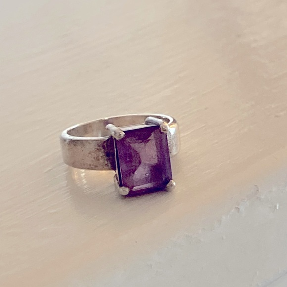🌟 HP 🌟 Genuine Amethyst and silver ring - Picture 5 of 6